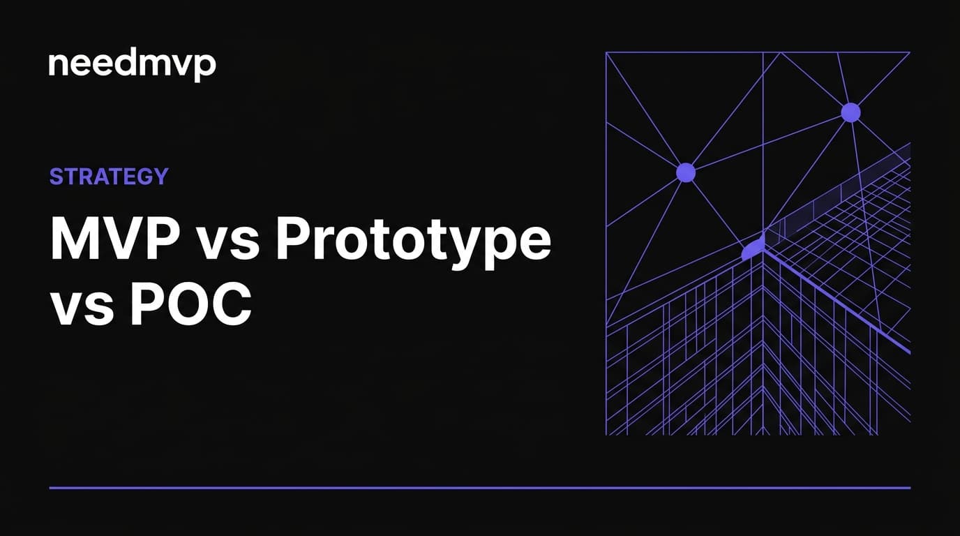 MVP vs Prototype vs POC — What Do You Actually Need?